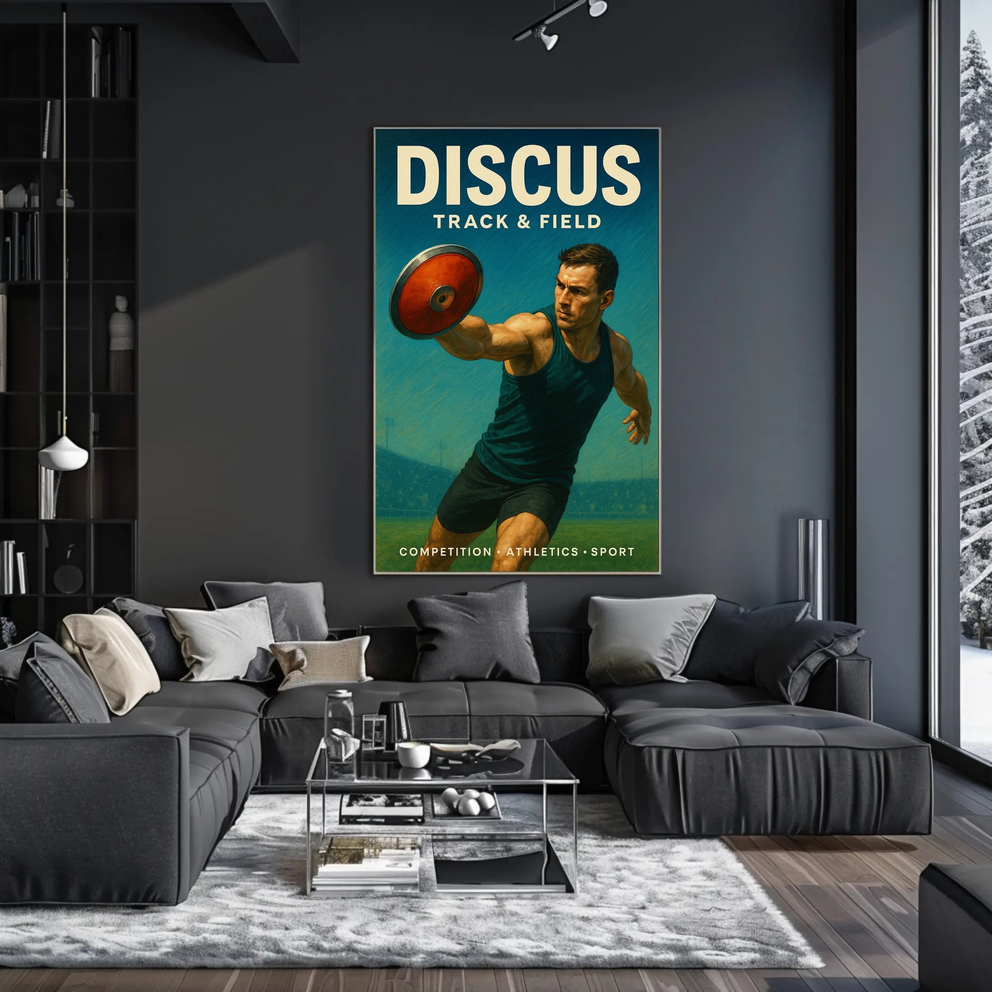 Discus Track Field Wall Art Print PosterGoat