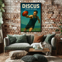 Discus Track Field Wall Art Print PosterGoat