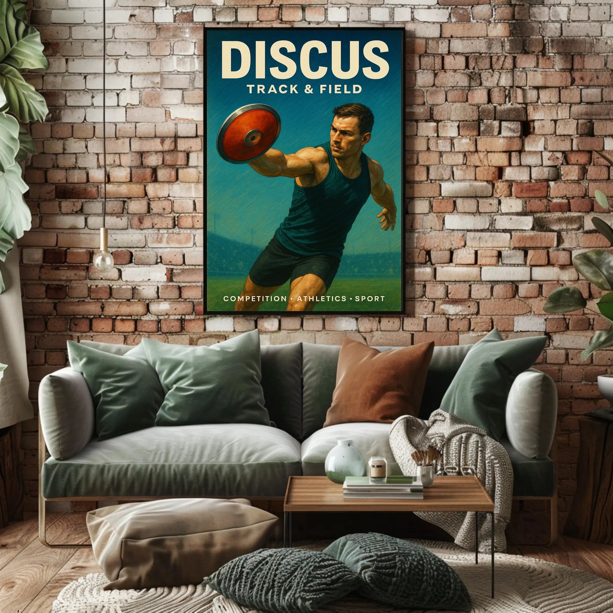 Discus Track Field Wall Art Print PosterGoat