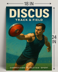 Discus Track Field Wall Art Print PosterGoat