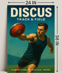 Discus Track Field Wall Art Print PosterGoat