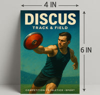 Discus Track Field Wall Art Print PosterGoat
