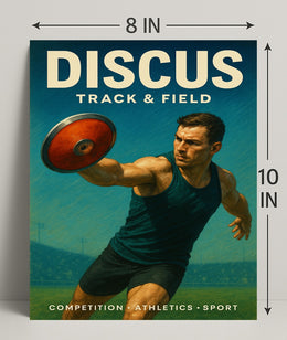 Discus Track Field Wall Art Print PosterGoat