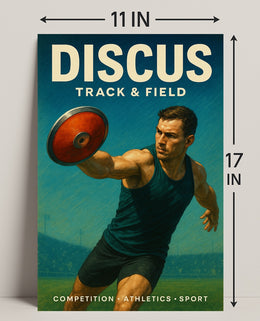 Discus Track Field Wall Art Print PosterGoat