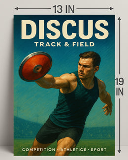 Discus Track Field Wall Art Print PosterGoat