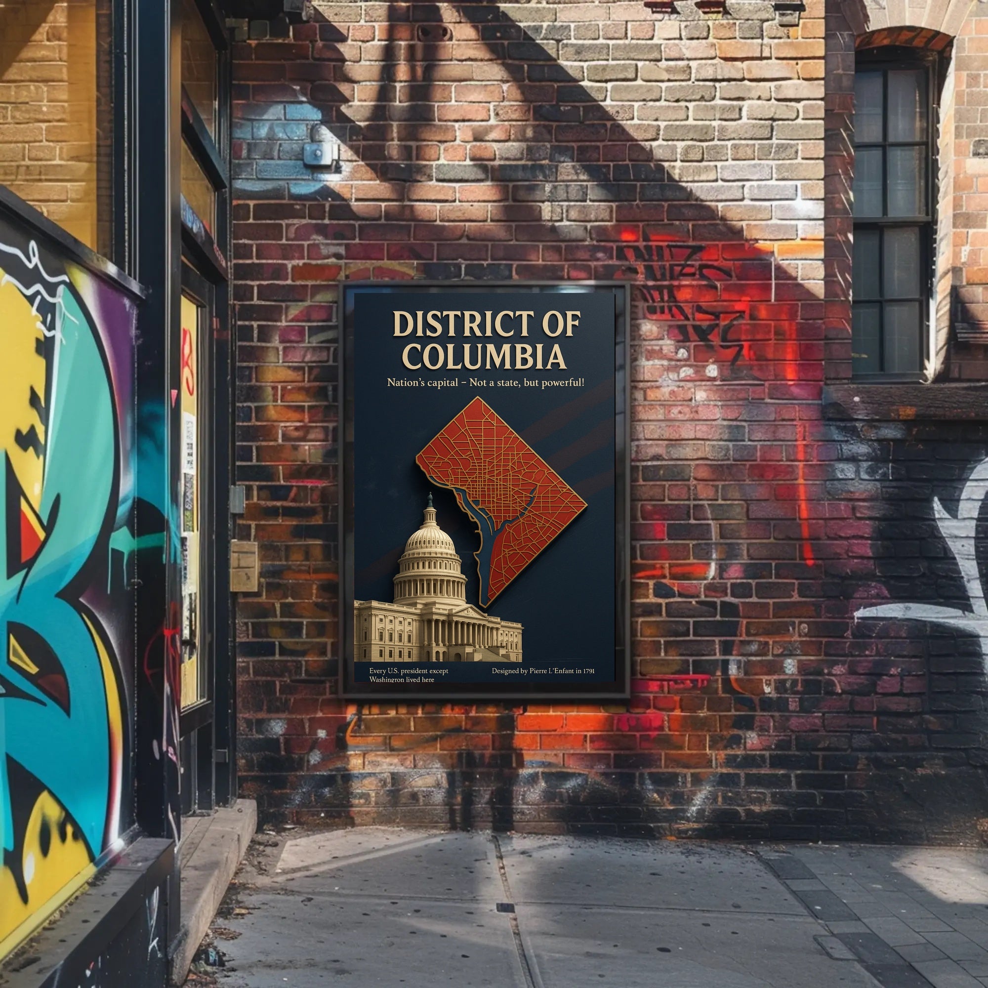 District of Columbia Travel Poster Art Print PosterGoat