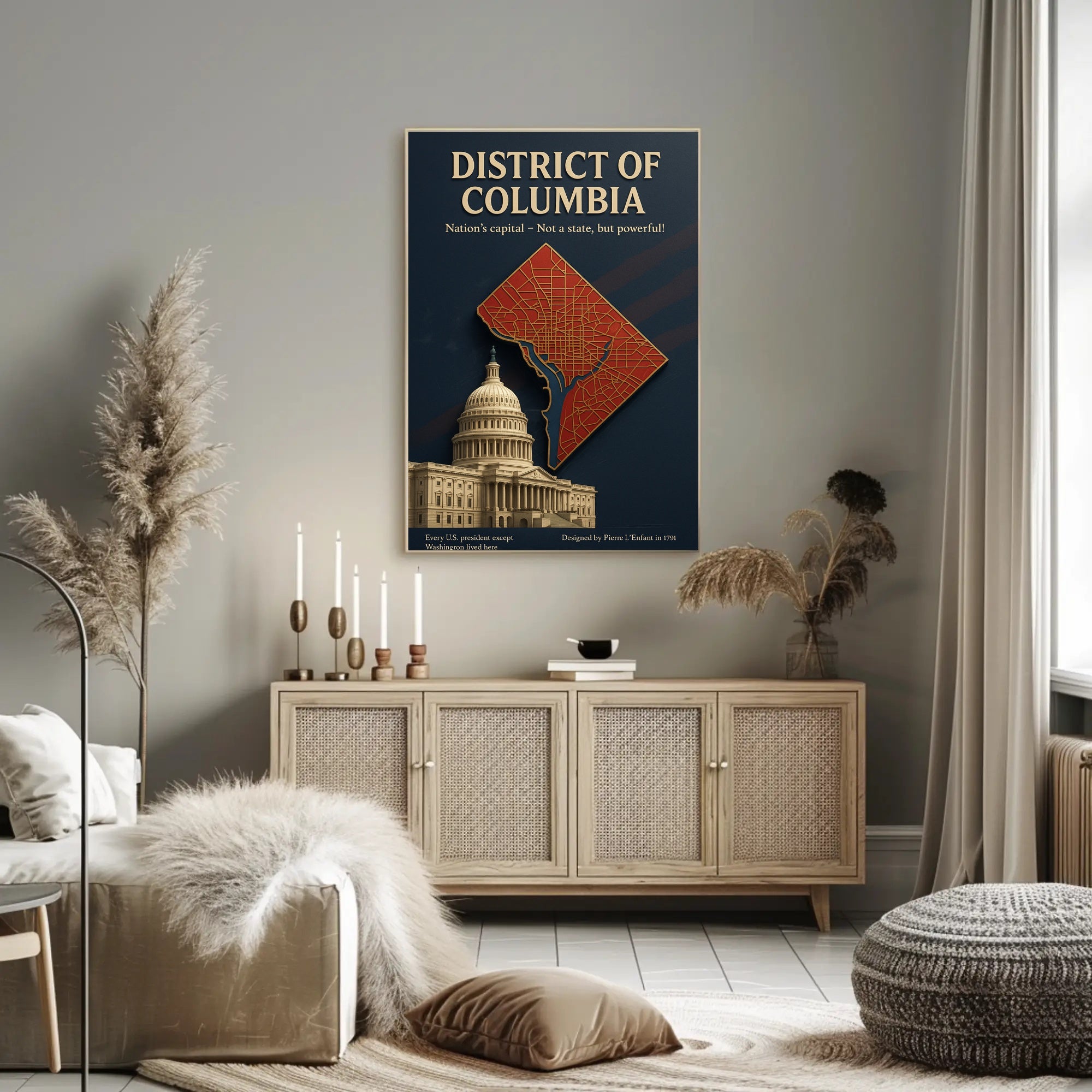 District of Columbia Travel Poster Art Print PosterGoat