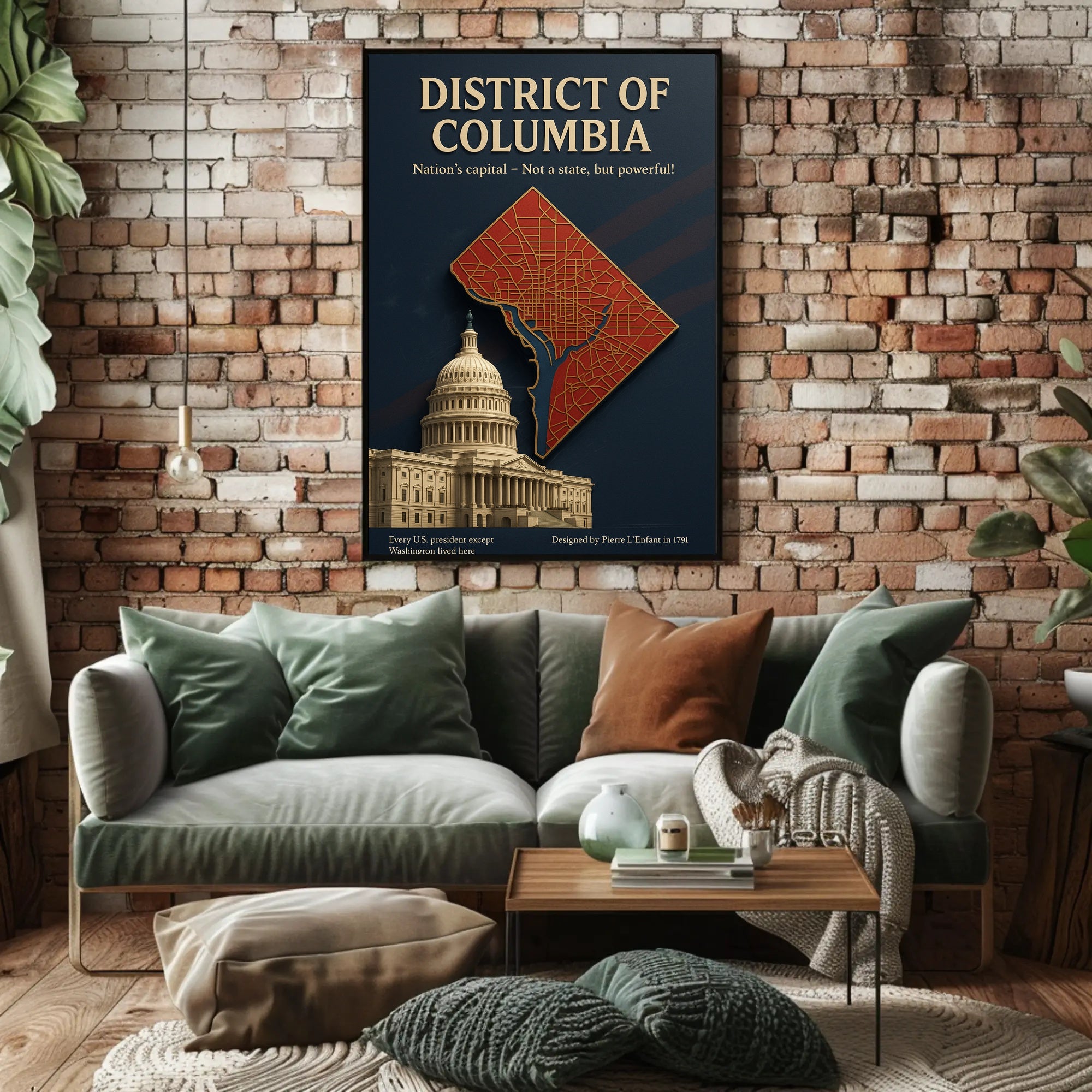 District of Columbia Travel Poster Art Print PosterGoat