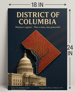 District of Columbia Travel Poster Art Print PosterGoat