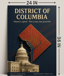 District of Columbia Travel Poster Art Print PosterGoat
