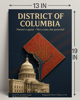 District of Columbia Travel Poster Art Print PosterGoat