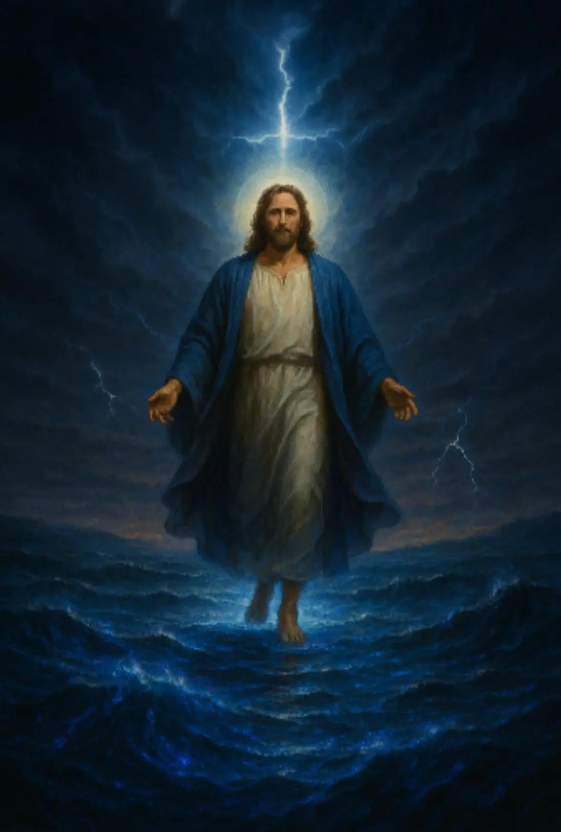 Divine Miracle Walk Biblical Artwork Poster PosterGoat