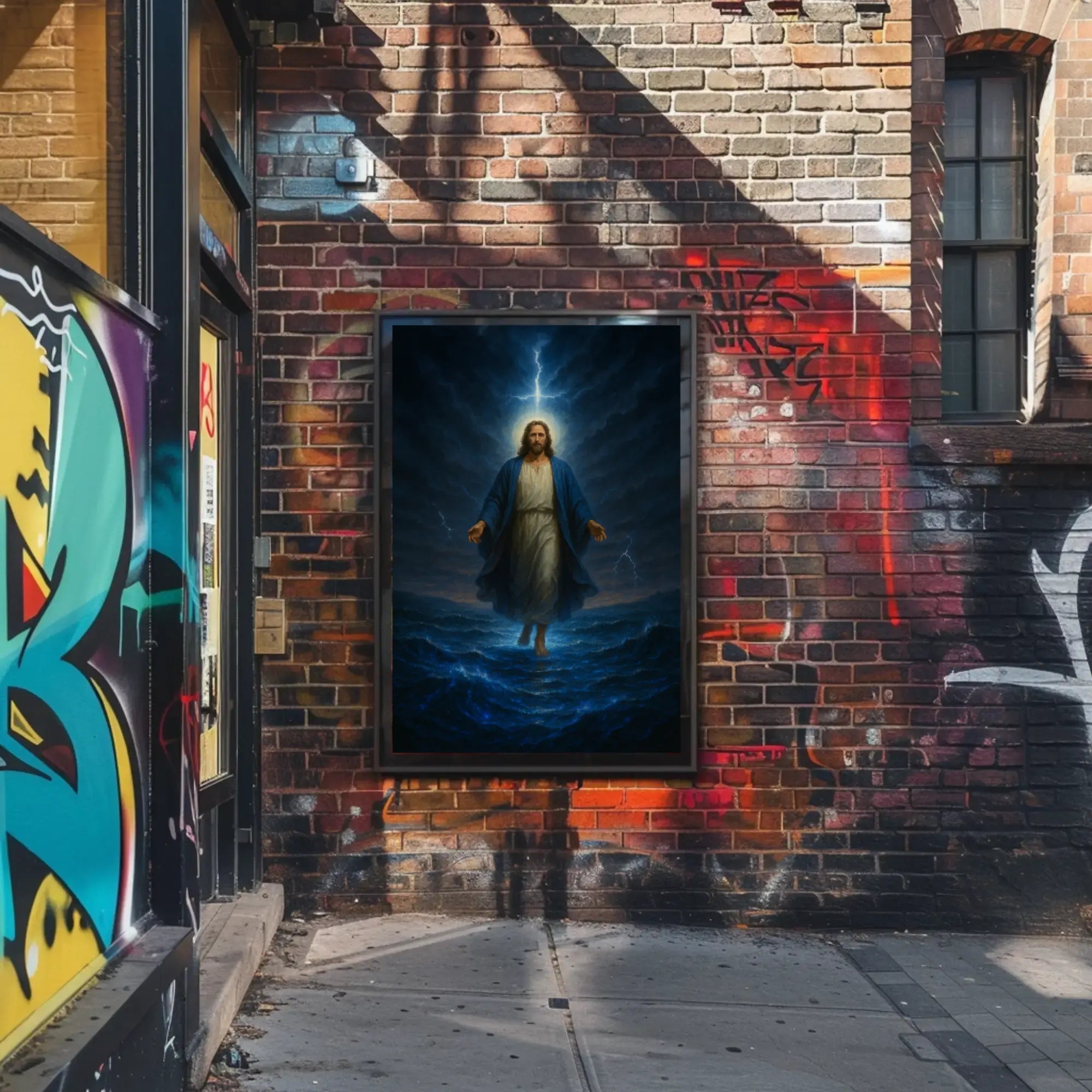Divine Miracle Walk Biblical Artwork Poster PosterGoat