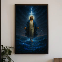 Divine Miracle Walk Biblical Artwork Poster PosterGoat