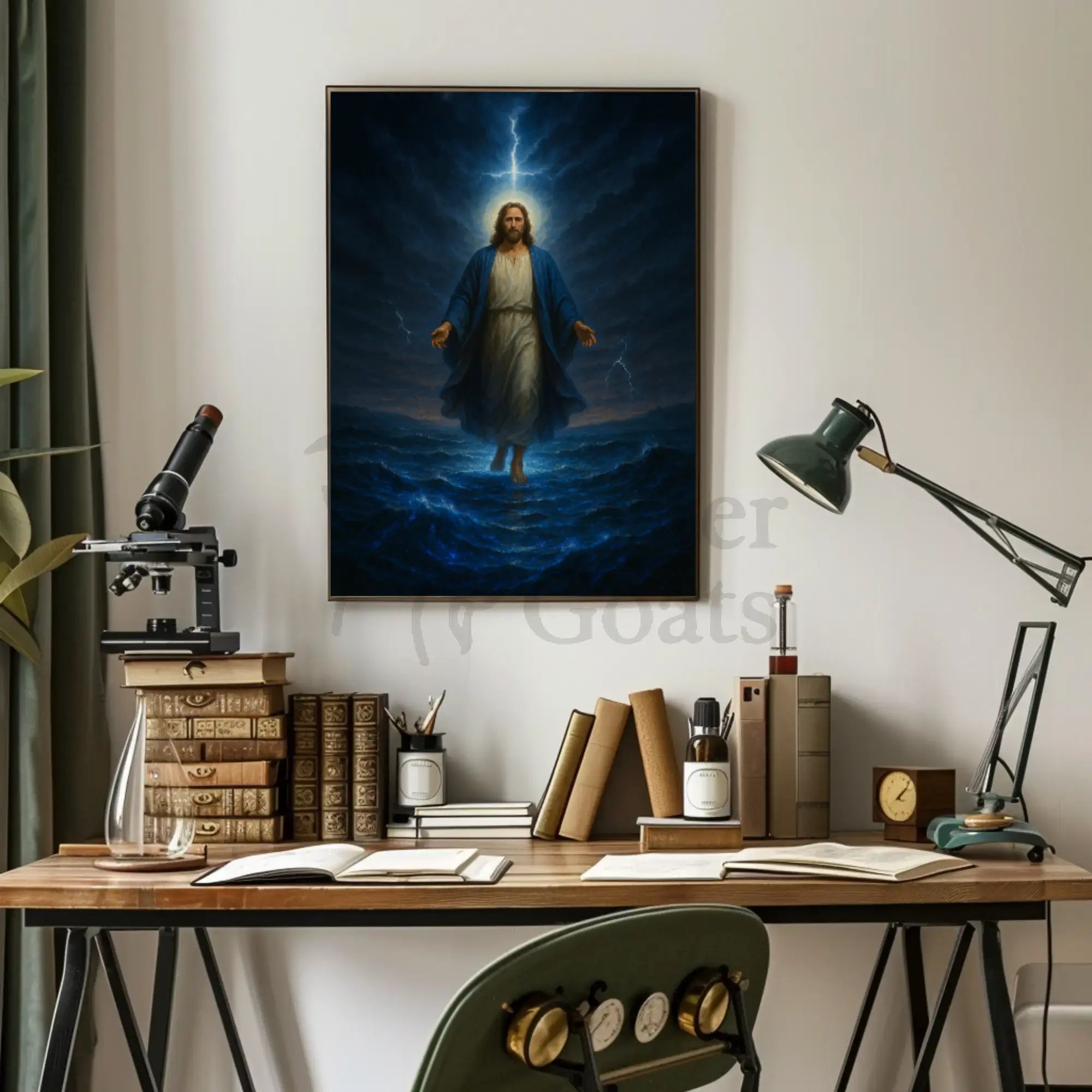 Divine Miracle Walk Biblical Artwork Poster PosterGoat