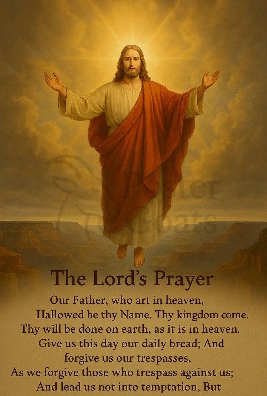 Divine Serenity Lord's Prayer Cultural or Heritage Poster PosterGoat