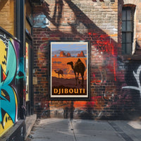 Djibouti Desert Adventure Vintage Travel Poster PosterGoat