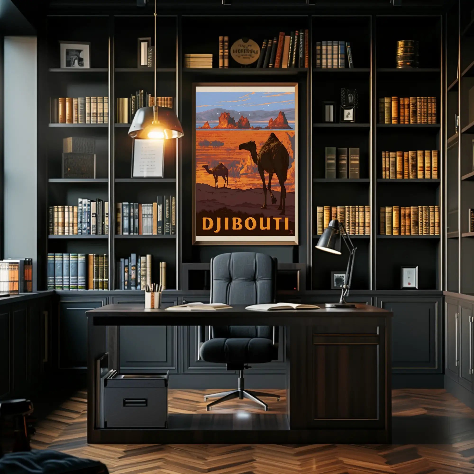 Djibouti Desert Adventure Vintage Travel Poster PosterGoat