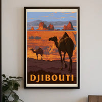 Djibouti Desert Adventure Vintage Travel Poster PosterGoat