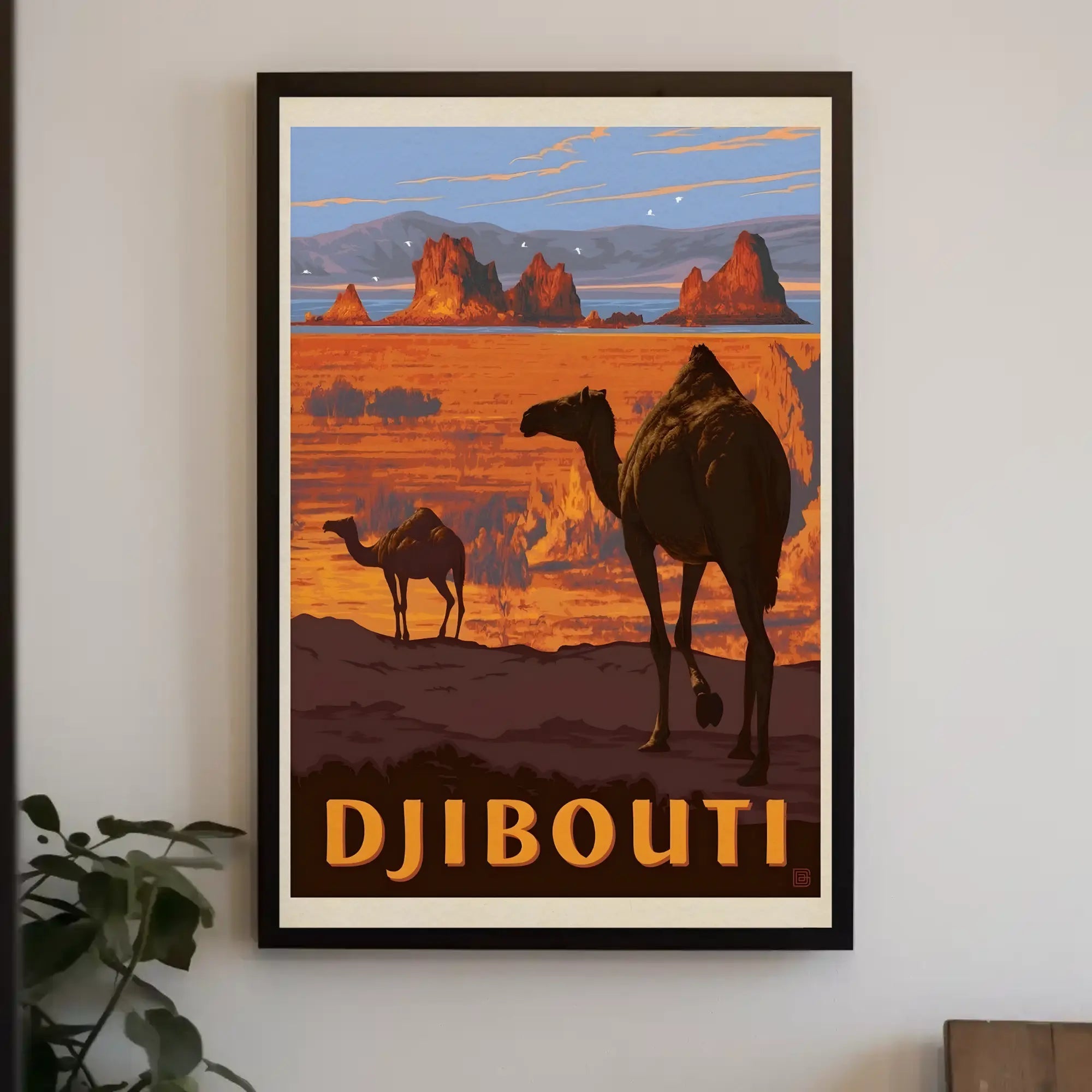 Djibouti Desert Adventure Vintage Travel Poster PosterGoat