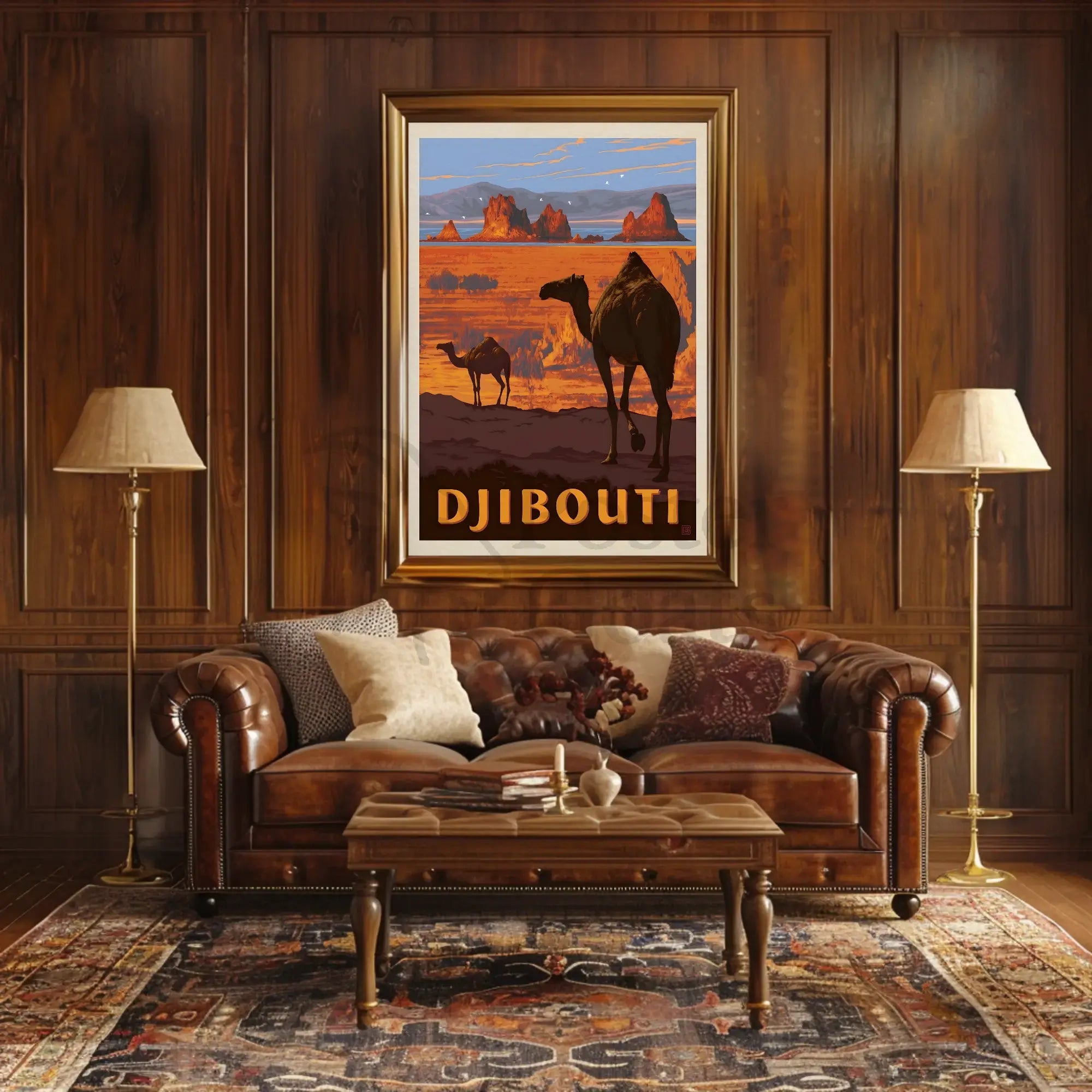 Djibouti Desert Adventure Vintage Travel Poster PosterGoat
