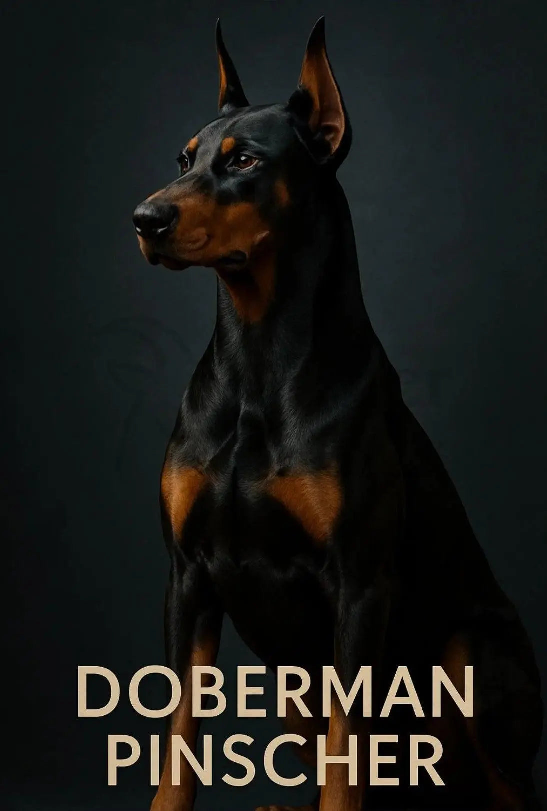 Doberman Pinscher Elegance Black and Tan Dog Breed Poster PosterGoat