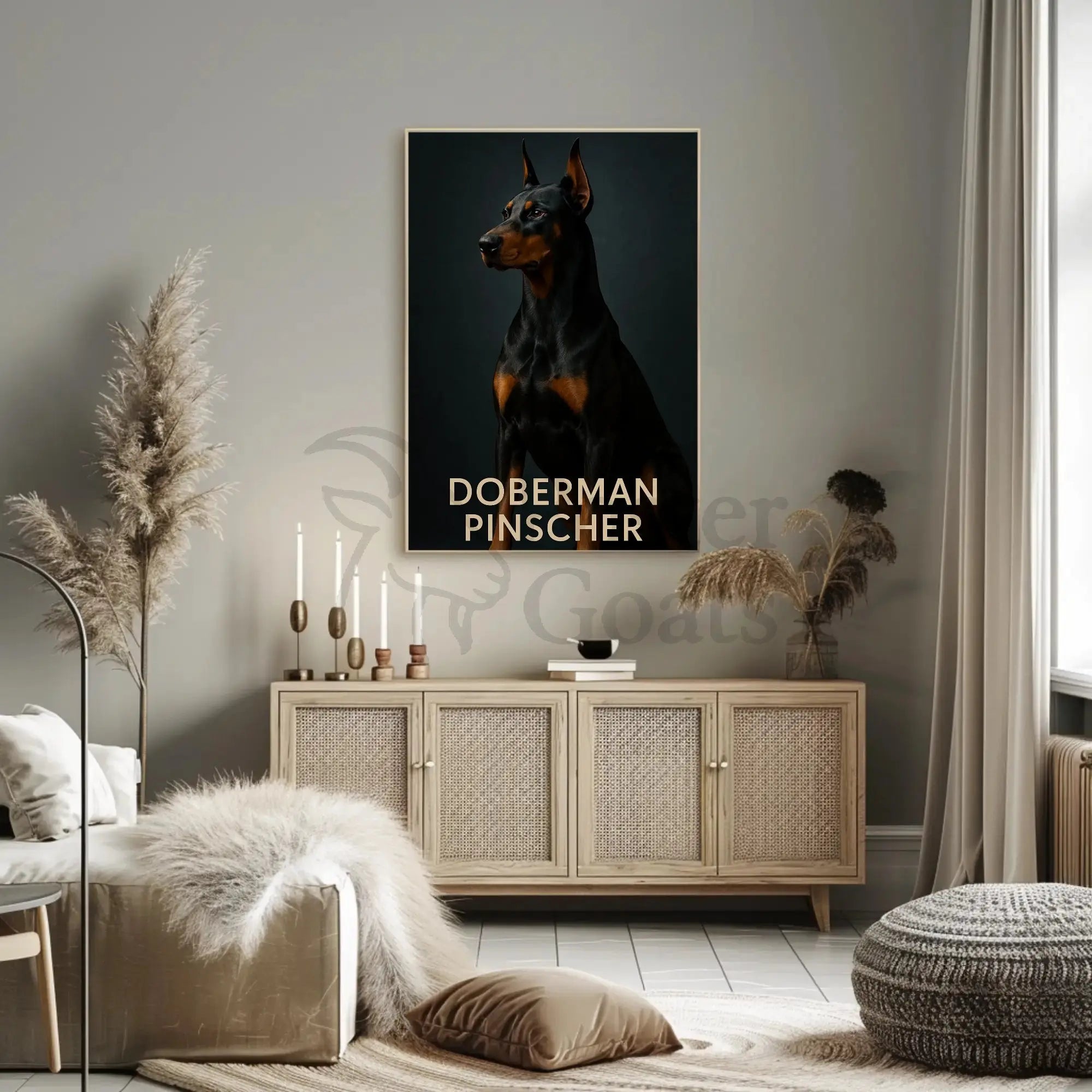Doberman Pinscher Elegance Black and Tan Dog Breed Poster PosterGoat