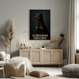 Doberman Pinscher Elegance Black and Tan Dog Breed Poster PosterGoat