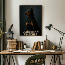 Doberman Pinscher Elegance Black and Tan Dog Breed Poster PosterGoat