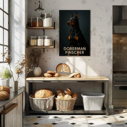 Doberman Pinscher Elegance Black and Tan Dog Breed Poster PosterGoat