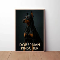 Doberman Pinscher Elegance Black and Tan Dog Breed Poster PosterGoat
