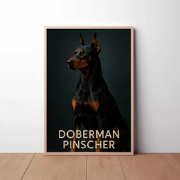 Doberman Pinscher Elegance Black and Tan Dog Breed Poster PosterGoat