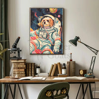 Dog Astronaut Adventure Futuristic Sci-Fi Poster PosterGoat