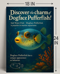 Dogface Pufferfish Poster Art Print Decor PosterGoat