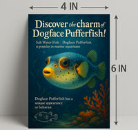 Dogface Pufferfish Poster Art Print Decor PosterGoat