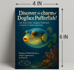 Dogface Pufferfish Poster Art Print Decor PosterGoat