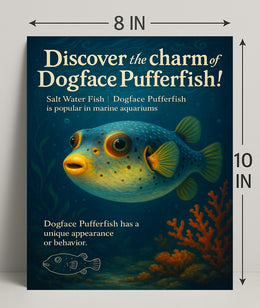 Dogface Pufferfish Poster Art Print Decor PosterGoat