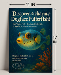 Dogface Pufferfish Poster Art Print Decor PosterGoat