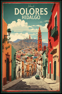 Dolores Hidalgo Vintage Street Scene Travel Poster PosterGoat