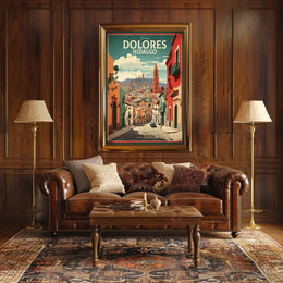 Dolores Hidalgo Vintage Street Scene Travel Poster PosterGoat
