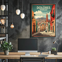 Dolores Hidalgo Vintage Street Scene Travel Poster PosterGoat