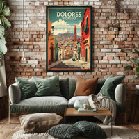 Dolores Hidalgo Vintage Street Scene Travel Poster PosterGoat