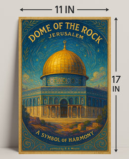 Dome of the Rock Art Print A Symbol of Harmony PosterGoat