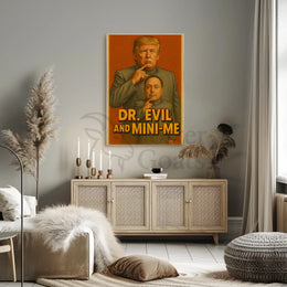 Dr. Evil Mini-Me Parody Pop Culture Poster PosterGoat