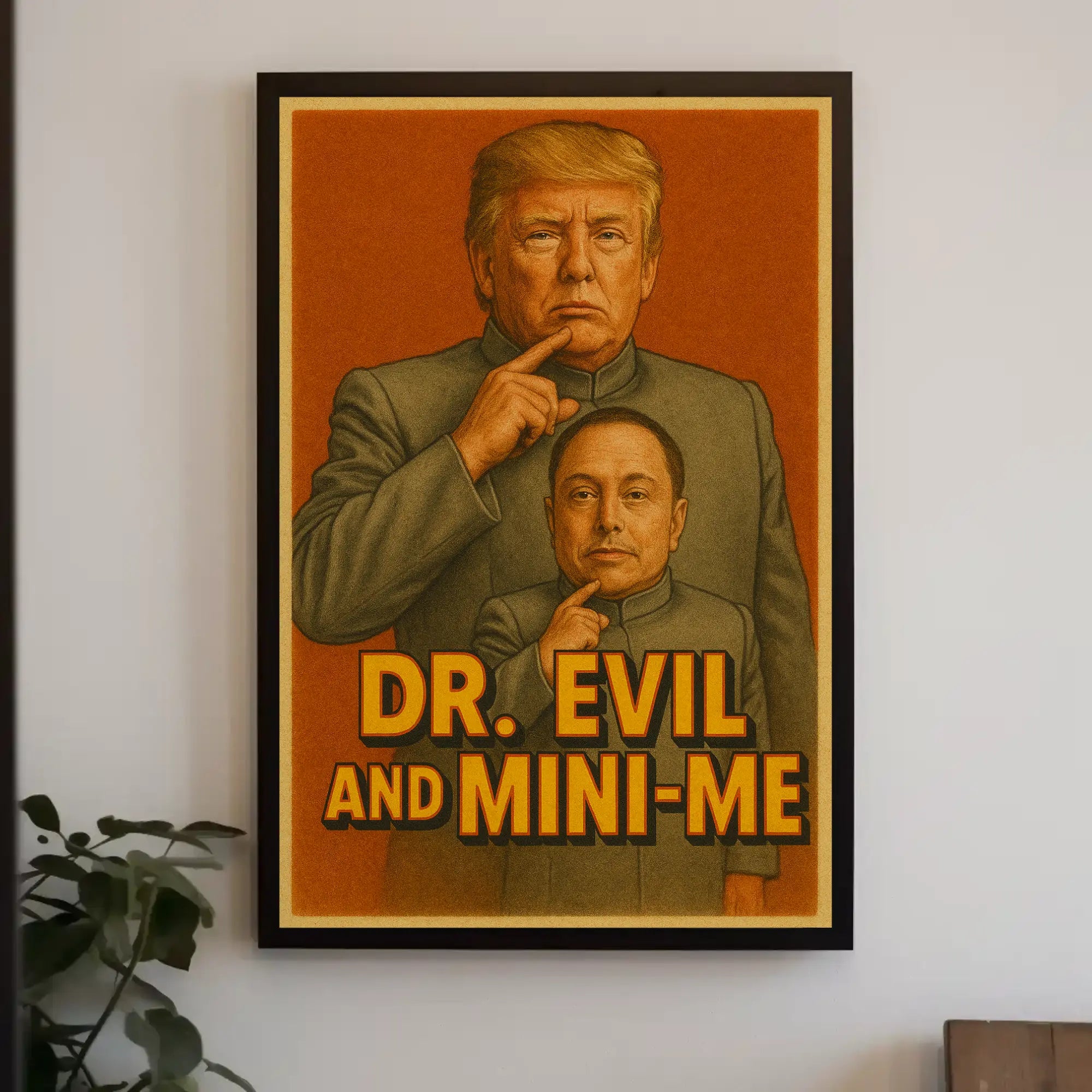 Dr. Evil Mini-Me Parody Pop Culture Poster PosterGoat