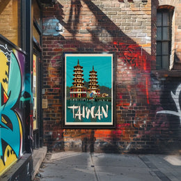 Dragon and Tiger Pagodas Poster PosterGoat