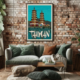 Dragon and Tiger Pagodas Poster PosterGoat