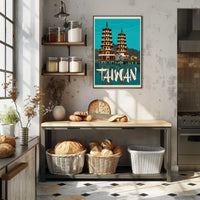 Dragon and Tiger Pagodas Poster PosterGoat