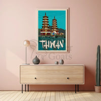Dragon and Tiger Pagodas Poster PosterGoat
