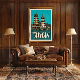 Dragon and Tiger Pagodas Poster PosterGoat